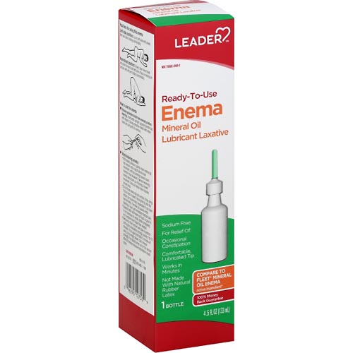 Image for Leader Enema, Mineral Oil, Ready-To-Use,1ea from HomeTown Pharmacy - Belding