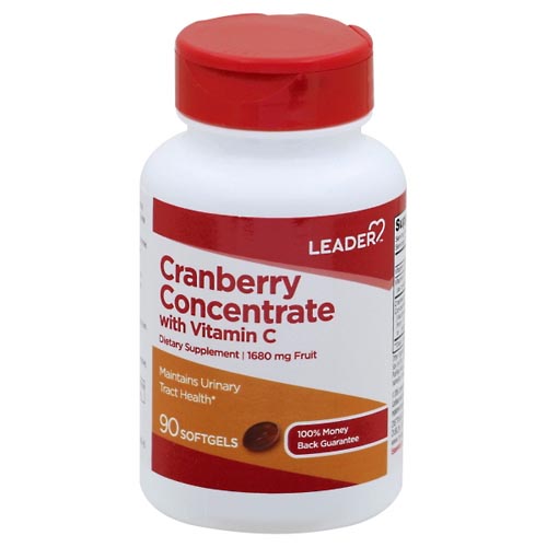 Image for Leader Cranberry Concentrate, with Vitamin C, Softgels,90ea from HomeTown Pharmacy - Belding