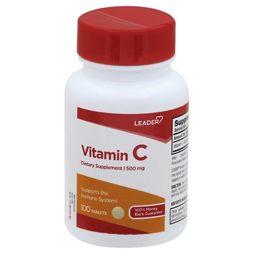 Image for Leader Vitamin C, 500 mg, Tablets,100ea from HomeTown Pharmacy - Belding