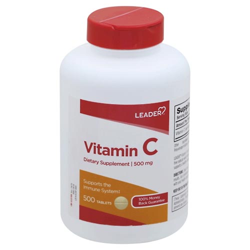Image for Leader Vitamin C, 500 mg, Tablets,500ea from HomeTown Pharmacy - Belding