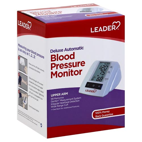 Image for Leader Blood Pressure Monitor, Deluxe Automatic,1ea from HomeTown Pharmacy - Belding