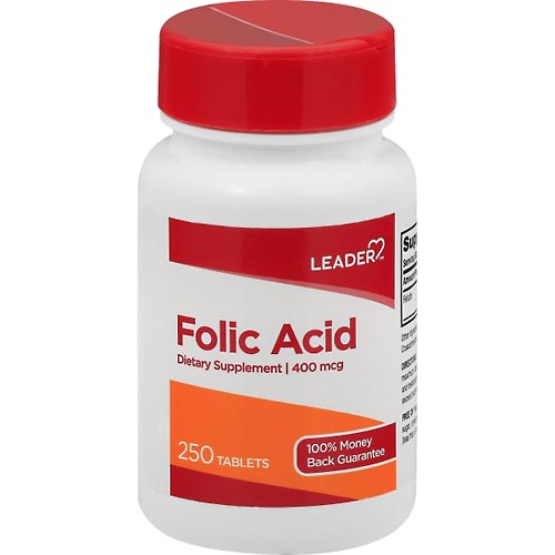 Image for Leader Folic Acid, 400 mcg, Tablets,250ea from HomeTown Pharmacy - Belding